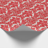 Red Damask Wrapping Paper voor kerstcadeautjes Cadeaupapier (Hoek)