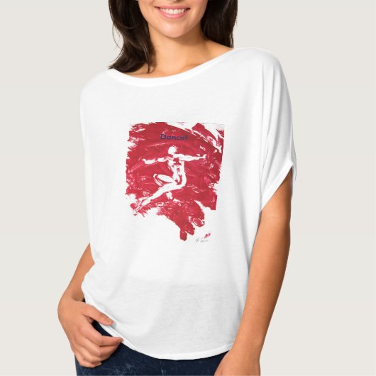 Red Dancer Monoprint Shirt (Voorkant)