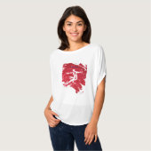 Red Dancer Monoprint Shirt (Voorkant volledig)