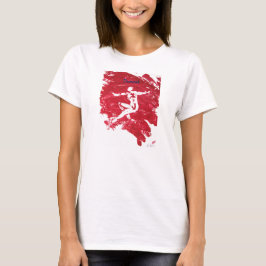 Red Dancer Monoprint Shirt