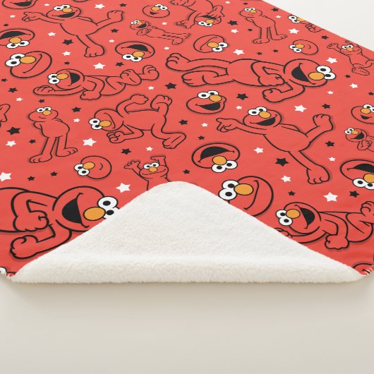Red Dancing Elmo Pattern Sherpa Deken (3/4)