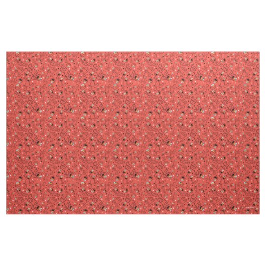 Red Dancing Elmo Pattern Stof (Yard (91,4 cm))