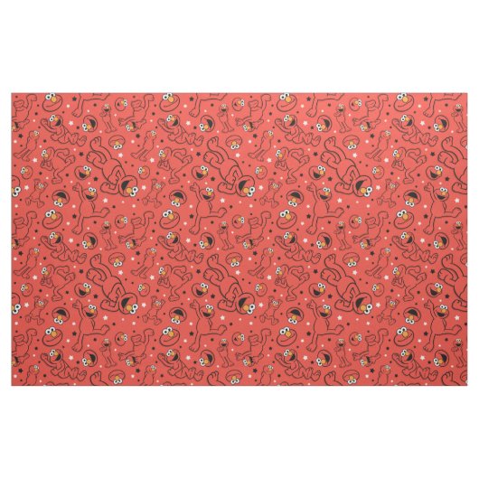 Red Dancing Elmo Pattern Stof (Fat Quarter)
