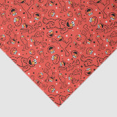 Red Dancing Elmo Pattern Tissuepapier (Detail)
