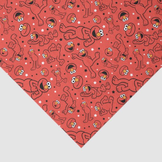 Red Dancing Elmo Pattern Tissuepapier (Detail)