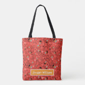 Red Dancing Elmo Pattern Tote Bag (Achterkant)