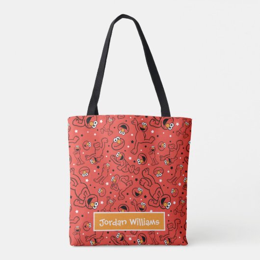 Red Dancing Elmo Pattern Tote Bag (Achterkant)