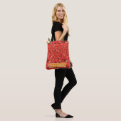 Red Dancing Elmo Pattern Tote Bag (Op model)