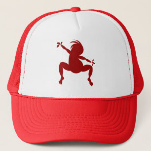 Red Dancing Kokopelli Trucker Pet