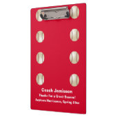 Red, dank je honkbal team coach, naam, klembord (Links)