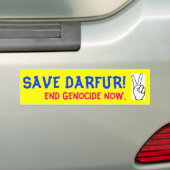 RED DARFUR! STOP GENOCIDE NU. BUMPERSTICKER (Op auto)