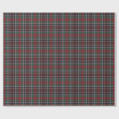 Red Dark Navy Blue Green Plaid Pattern Holiday Cadeaupapier (Vlak)