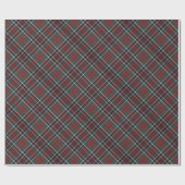 Red Dark Navy Blue Green Plaid Pattern Holiday Cadeaupapier (Vlak)