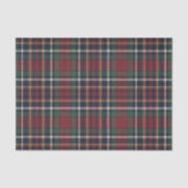 Red Dark Navy Blue Green Plaid Tissue Paper Tissuepapier (Voorkant)