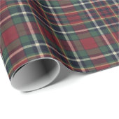 Red Dark Navy Blue Green Plaid Wrapping Paper Cadeaupapier (Rol Hoek)