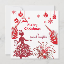 Red  Daughter Merry kerstOrnamenten Art