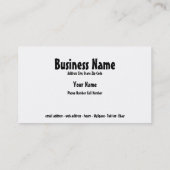 Red Dawn Chevy Visitekaartje (Achterkant)