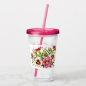 Red Daylily Bouquet Acryl Drinkbeker (Achterkant)