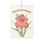 Red Daylily Flower Botanical Art op maat Luchtverfrisser (Voorkant)