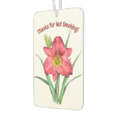 Red Daylily Flower Botanical Art op maat Luchtverfrisser (Links)