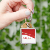 Red Dazzling Star Curves Premium Sleutelhanger (Hand)