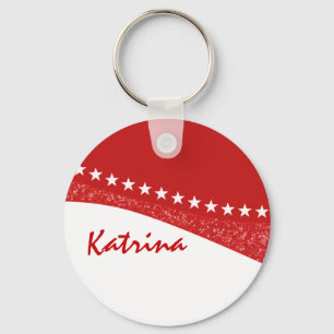 Red Dazzling Star Curves Sleutelhanger