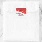 Red Dazzling Star Curves Stickers (Tas)