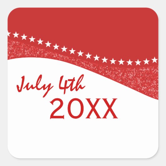 Red Dazzling Star Curves Stickers (Voorkant)