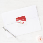 Red Dazzling Star Curves Stickers (Envelop)