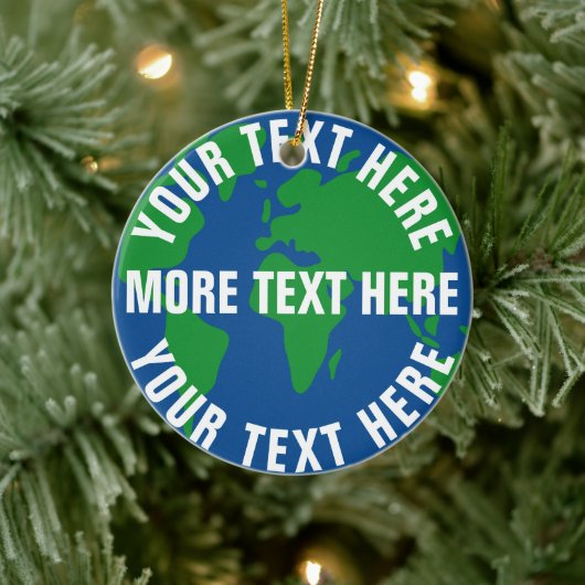 Red de aangepaste kerstboomversiering op aarde keramisch ornament (Boom)