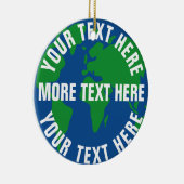 Red de aangepaste kerstboomversiering op aarde keramisch ornament (Rechts)