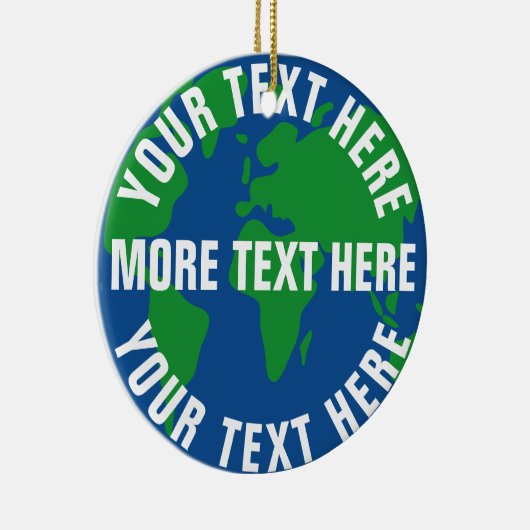 Red de aangepaste kerstboomversiering op aarde keramisch ornament (Rechts)