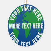 Red de aangepaste kerstboomversiering op aarde keramisch ornament (Links)