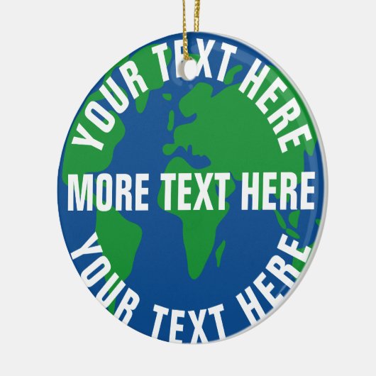 Red de aangepaste kerstboomversiering op aarde keramisch ornament (Links)