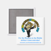 Red de aap in de middelste magneet (Voorkant / Achterkant)