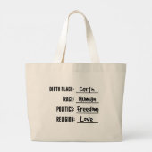 RED DE AARDE CANVAS TAS (Achterkant)