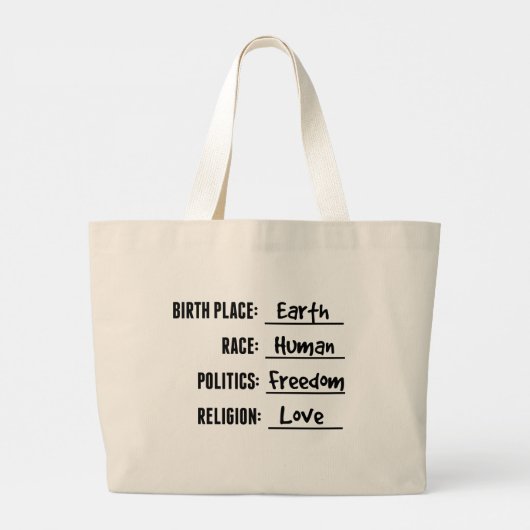 RED DE AARDE CANVAS TAS (Achterkant)