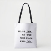 RED DE AARDE CANVAS TAS (Voorkant)