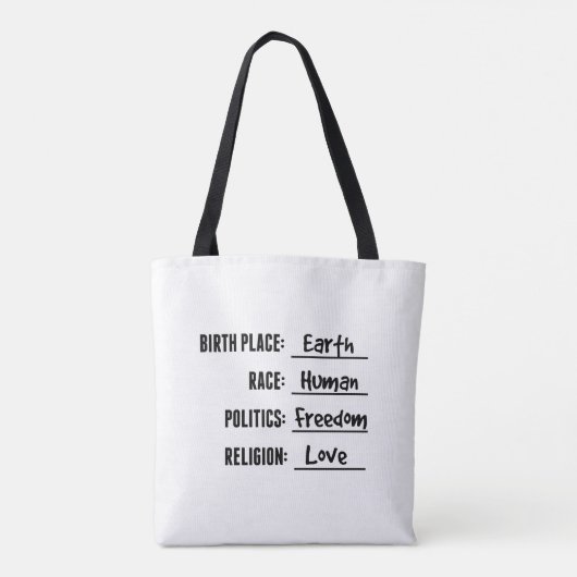 RED DE AARDE CANVAS TAS (Achterkant)