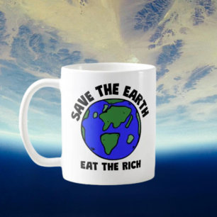 Red de aarde en eet de rijken op   Eco-activist Bo Koffiemok