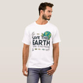 Red de aarde - er is geen planeet B T-shirt (Voorkant volledig)