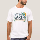 Red de aarde - er is geen planeet B T-shirt (Voorkant)