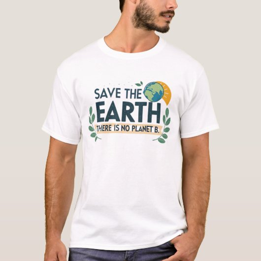 Red de aarde - er is geen planeet B T-shirt (Voorkant)