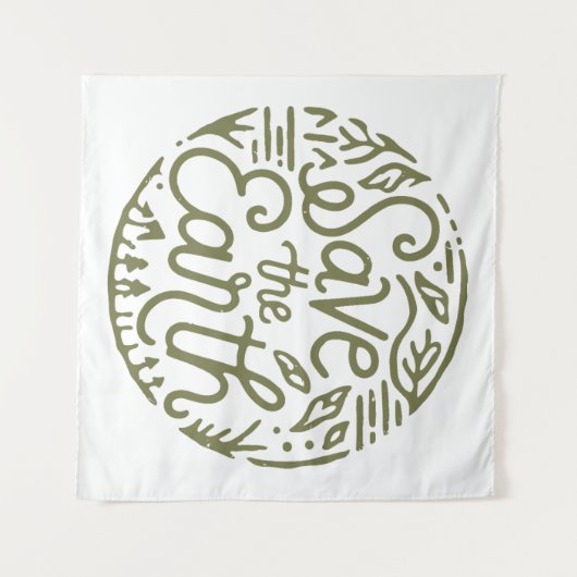 Red de aarde groene esthetiek wandkleed (Voorkant (horizontaal))