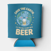 Red de aarde, het is de enige planeet met bier blikjeskoeler (Voorkant)