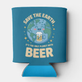Red de aarde, het is de enige planeet met bier blikjeskoeler (Achterkant)