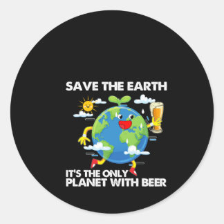 Red de aarde, het is de enige planeet met bier ronde sticker