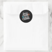 Red de aarde, het is de enige planeet met chocolad ronde sticker (Tas)