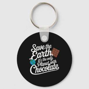 Red de aarde, het is de enige planeet met chocolad sleutelhanger