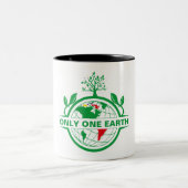 Red de aarde Red het leven Tweekleurige Koffiemok (Center)